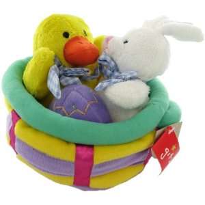   Easter Basket with Baby Chick & Bunny  Toys & Games  