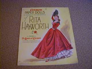 Vintage 1948 Saalfield Rita Hayworth Loves of Carman PAPER DOLLS Set 