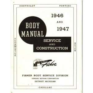  1946 1947 1948 BUICK CADILLAC Body Service Shop Manual 