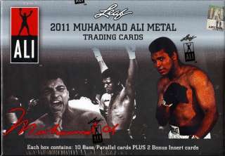 2011 LEAF MUHAMMAD ALI METAL TRADING CARDS 10 BOX CASE BLOWOUT CARDS 
