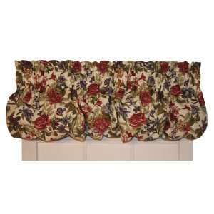   Rose Floral Balloon Valance Curtain 68 Inch by 15 Inch