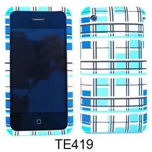 CELL PHONE CASE COVER FOR APPLE IPHONE 3G 3GS BLUE WHITE BLOCKS Cell 
