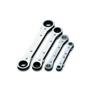  4 Piece Fractional Ratcheting Box End Wrench Set