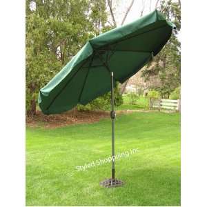 com 9 Foot Deluxe Forest Green Outdoor Patio Deck Commercial Umbrella 