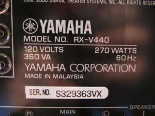    V440   6.1 Channel Home Theater Receiver Manual + Access. 
