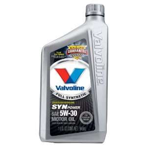 Valvoline SynPower Full Synthetic Motor Oil SAE 5W 30   1 Quart (Case 