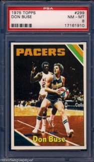 1975 Topps #299 Don Buse ABA Indiana Pacers PSA 8  