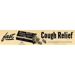   Ad Pine Brothers Cough Relief Glycerine Tablets   Original Print Ad