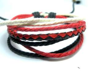 Z524 Color Fine hand woven leather bracelet man / woman  