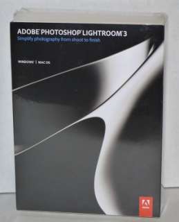 Adobe Photoshop Lightroom 3 PC   MAC PN 65064073 New Retail Box FULL 