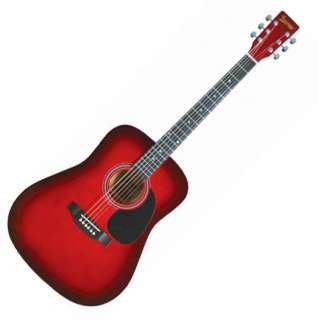 Lauren LA125 Dreadnought Acoustic Guitar   Red Burst  