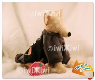 Pet Clothes Small Dog Apparel Puppy Costume Black On The Road Coat XS 
