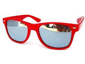    Mirrored Wayfarer Sunglasses Red