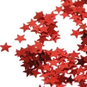 RED STARS MINI SPRINKLE CONFETTI WEDDING PARTY TABLE  
