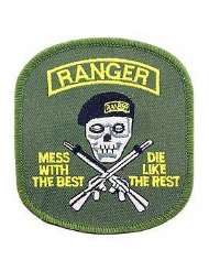  Embroidered Iron on Patch   United States Army Collection   Ranger 