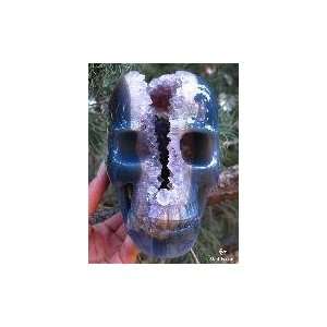  Giant 6.6 Amethyst Geode Realistic Skull Kitchen 