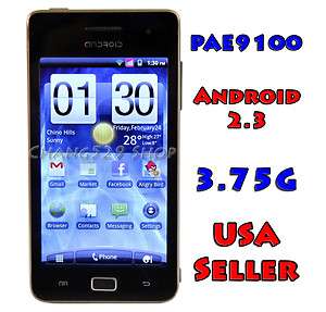 PAE9100 Unlocked Android Smartphone 3G Free Tether 8MP WiFi GPS AT&T T 