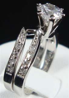   Cubic Zirconia* Bridal * Engagement Ring Wedding Band ring set  