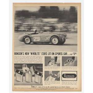  1956 Ronson Windlite Lighter Stays Lit on Sports Car Print 