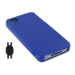 Blue Snap On Hard Case for Apple iPhone 4 4th Generation with Silicone 