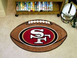 San Francisco 49ers Football Shape Area Rug Floor Mat  