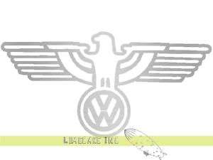 VW Coat of Arms Eagle Outline CHROME Decal Sticker GHIA  