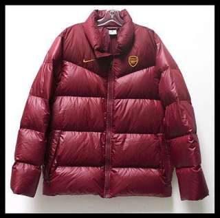 Mens Nike Arsenal Soccer Club Puffy Down Winter Coat Jacket Large 