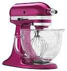 KitchenAid Premium Raspberry 5 Qt Glass Bowl Tilt Head 