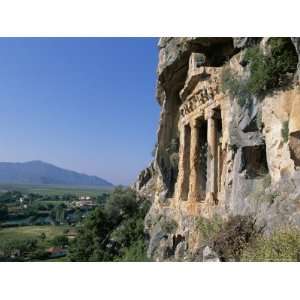Rock Tomb, Dalyan, Lycia, Anatolia, Turkey, Asia Minor, Asia Stretched 