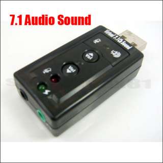   External 7.1 Channel Virtual Audio Sound Card Adapter Laptop PC  
