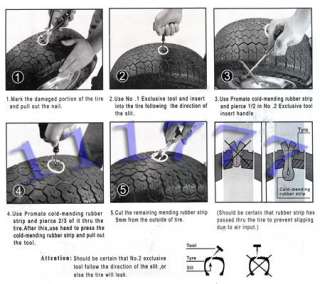 Tubeless Tire Tyre Puncture Plug Car Auto Repair Kit  