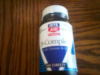 COMPLEX vitamin b 12 RITE AID 100 tablets ENERGY 2013  