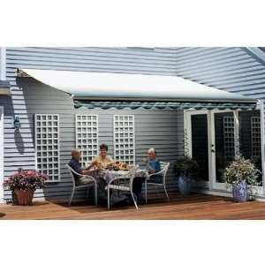  Sunsetter Pro Motorized Awning (13 Ft / Green Stripe) With 