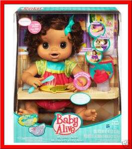 Baby ALIVE   MY BABY ALIVE Doll TALKS Poop SPANISH Brown Hair *NEW 