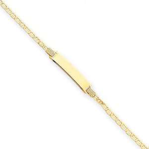 14K Gold Anchor Link Baby/Child ID Bracelet 5.5 Jewelry