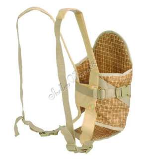 Beige Infant Baby Cotton Rider Front Carrier Backpack  