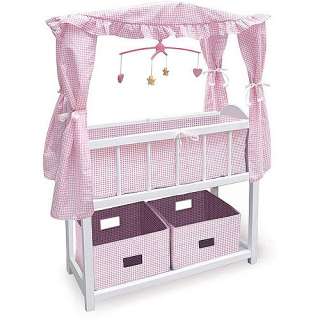 Childs Badger Basket Wood Baby Doll Crib+Cabinet+Mobile  