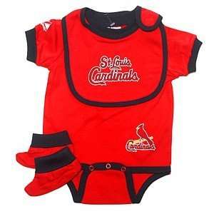  St. Louis Cardinals Bib and Bootie Creeper 3 pc Set Baby