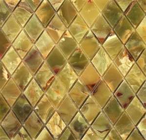   Diamond Polished Designer Mosaic Tile Meshed Kitchen Backsplash Wall