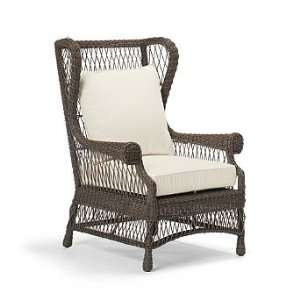  Vintage Wingback Outdoor Lounge Chair with Back Pillow and 