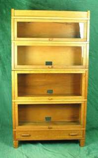   Wernicke Mission Golden Oak Sectional Stacking Barrister Bookcase