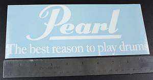Pearl drums logo vinyl sticker decal for bass drum, car window, laptop 