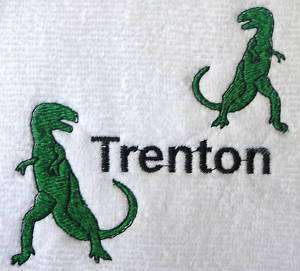 Dinosaur Towel T Rex, BOYS Bath Decor, Personalized  