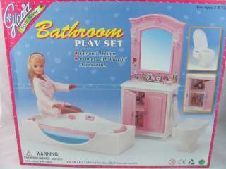 Barbie Size Dollhouse Furniture Bathroom New  