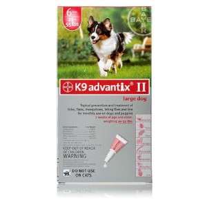 K9 ADVANTIX ll Dog Flea Medication 21 55 lbs Red 4 Month  