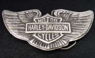 Vintage Harley Davidson Motorcycle Wings Belt Buckle  