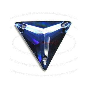 Swarovski Crystal 3270 Bermuda Blue Sew on Triangle 22mm  