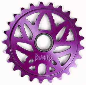 BANNED BUDSAW BMX BICYCLE SPROCKET 25t MIRRACO PURPLE  