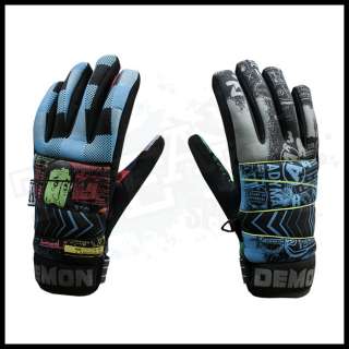 New Demon Toxin Pipe Snowboard Gloves Crazy, Small  