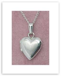 Baby / Childrens Heart Locket Sterling Silver Made USA  